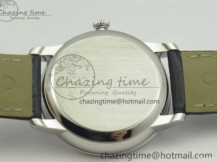 0514 Fashionable De Ville Prestige Real Power Reserve SS TW 1:1 Best Edition White Dial Blue Markers On Leather Strap A 8094